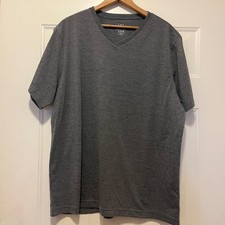 George Men's Moisture Wicking T-Shirt Charcoal Gray Size XL 46-48 NWT V-neck