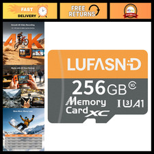 256GB Micro SD Card U3 C10 V30 - High Speed 100MB/s, 4K Video for GoPro, Camera,