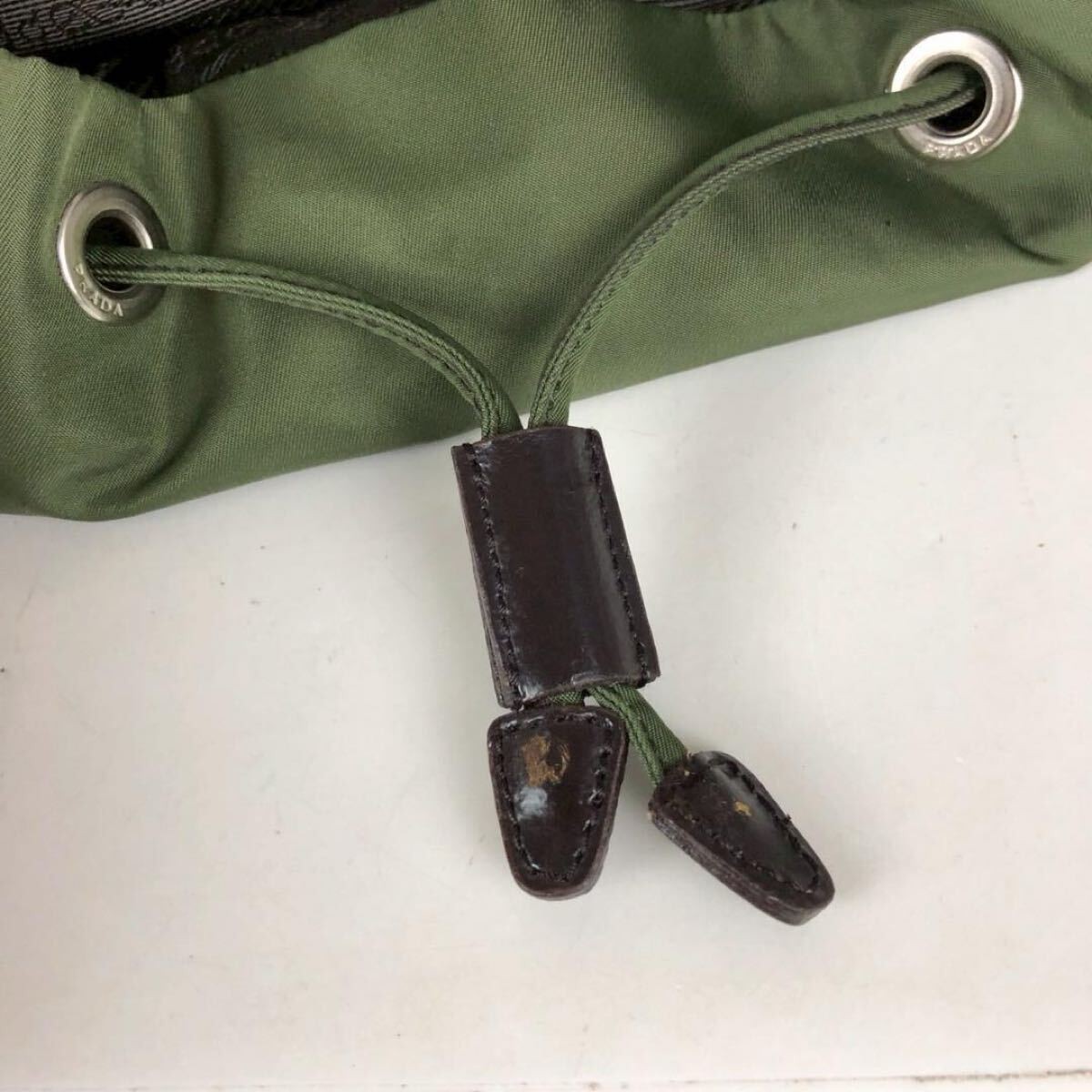 PRADA Nylon Backpack Green Brand Brand Bag  Classic Stylish Daily Travel Used Ca thumbnail 10