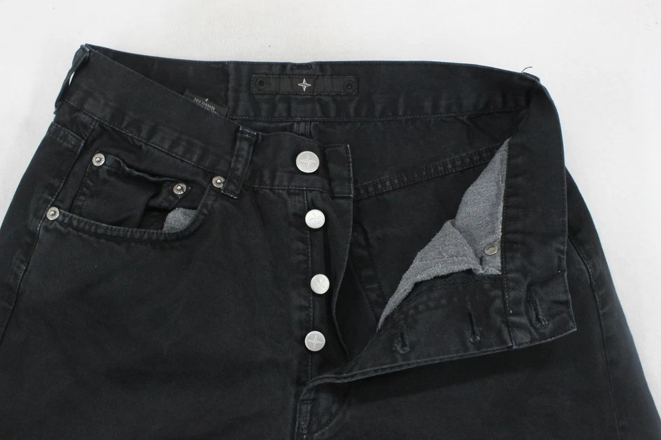 Stone Island Jeans Mens W27 L27 Black Made In Italy Button Fly Regular Fit - image 3 of 4