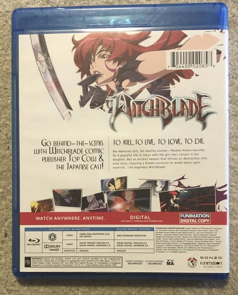 Witchblade - The Complete Series Blu-ray Region A + Funimation Digital Copy Code - Image 2 of 4