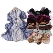 Muslim Turban Foulard Headband Scarves Shawl Ladies Fashion Gradient Long Hijab