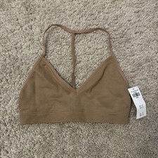 Abercrombie Fitch Cami Bralette Women s Small Ribbed Racerback Adjustable Straps