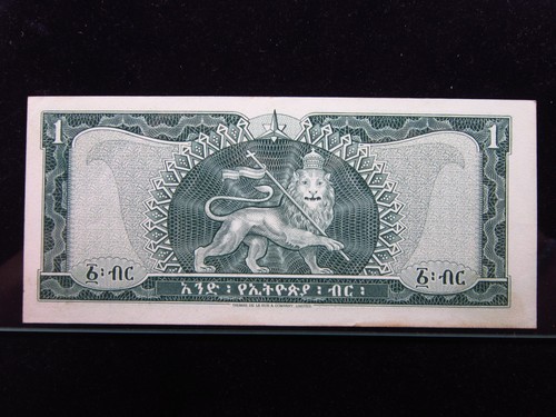 Ethiopia 1 Dollar 1966 Unc P25 Haile Selassie I ኢትዮጵያ National Bank i4c9553 - Afbeelding 3 van 3
