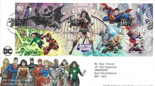 Colección DC 2021 Liga de la Justicia MS RM FDC FDI Justiciatown Carlisle SpHS