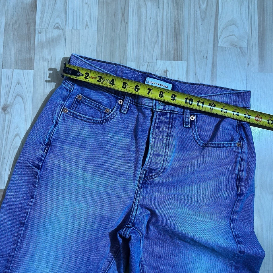 Pantalones de mezclilla Lucky Brand años 90 sueltos tiro alto recortados informales azul claro 6/28 Foto 4 de 4