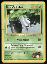 Pokemon Tcg Brock's Zubat #74 Pokemon Gym Heroes HP