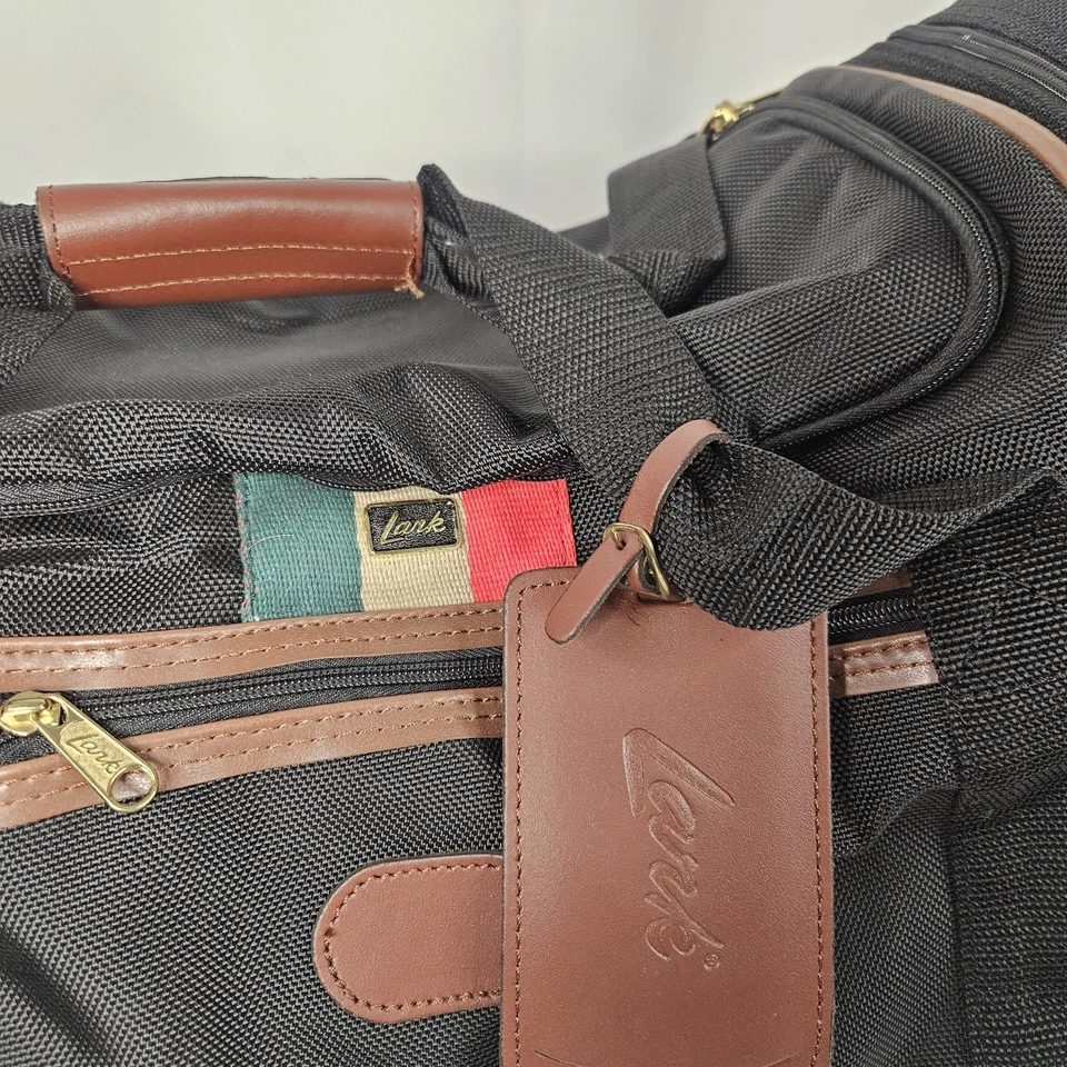 NUEVO CON ETIQUETAS De Colección LARK Bolsa de Viaje Maleta de Mano Equipaje Suave Negro 20” Lock&K Foto 3 de 4