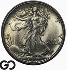 1937 Walking Liberty Half Dollar, Frosty Near Gem BU++, Nice Strike