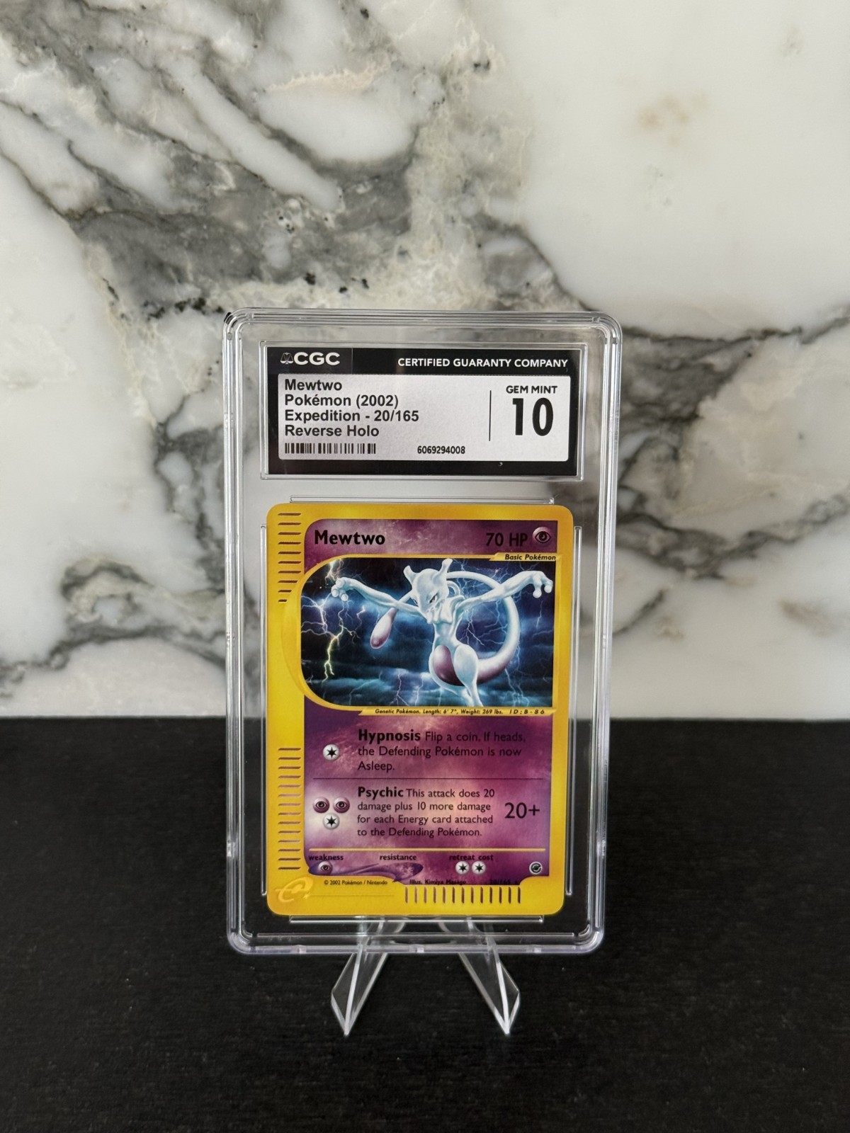 Pokemon Mewtwo Expedition Reverse Holo Rare #20 CGC 10 Gem Mint
