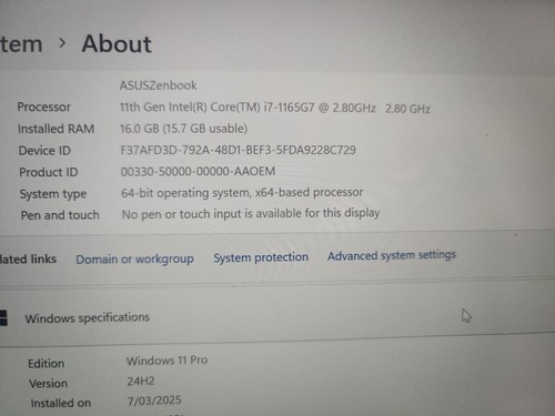 Asus ZenBook 14 UX325 UX425EA Intel i7-1165G7 16GB NB2555_PCB_MB_V4 Motherboard - Photo 3/3