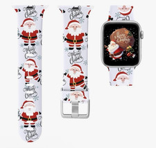 Laffav Apple Watch Santa Christmas Holiday Silicone Watch Band