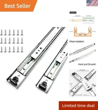 Full Extension 22-Inch Drawer Slides with 260 LB Capacity, Rust-Resistant Steel