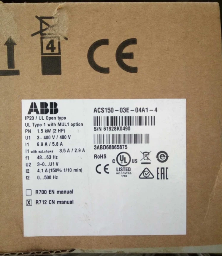 New ABB ACS150-03E-04A1-4 Inverter ACS15003E04A14 Fast Shipping - Image 2 of 2
