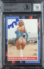 Kayley Gunner Signed Custom Trading Card Beckett Encapsulated Autograph Grade 10