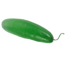 Artificial Green Cucumber Plastic Vegetable Prop Lifelike Decoration 17.0 cm