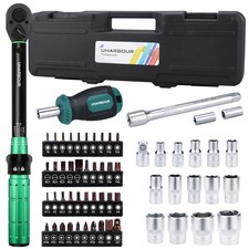 Uharbour 3-25 Nm Torque Wrench Set for Bicycles 60 Piece 1/4 Bicycle Torque