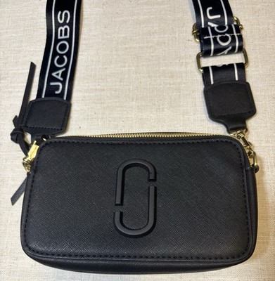 Marc Jacobs The Snapshot Small Camera Bag Black Saffiano Leather Crossbody