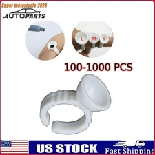 Lot Tattoo Ink Cups Plastic Pigment Rings Holder For Permanent Makeup Eyebrow US