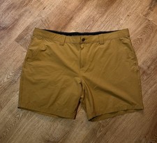 Pantaloncini da trekking uomo Ascend elasticizzati nylon spandex pesca outdoor kaki taglia 44