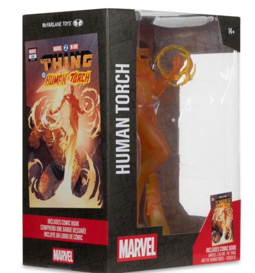 McFarlane Toys Marvel Statuette 1/6 Human Torch 29 Cm Version Anglaise - Image 3