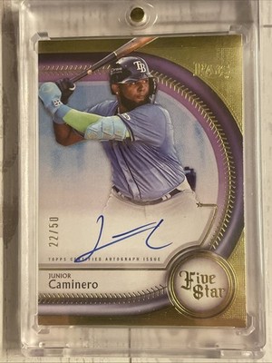 2024 Topps Five Star - Autographs Junior Caminero #FSA-JC Gold /50 