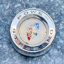 1961 Buick Power Steering Horn Ring Center Emblem 1164729 3 Chrome Winsert Vg