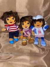 NEW - DORA the Explorer - TY Beanie Baby  7" (Yarn Hair Version)