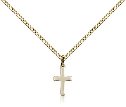 Small Gold Filled Cross Necklace For 