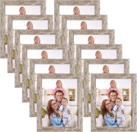 Bilderrahmen Set 15X20Cm Beige Holzmaserung 12Er Fotorahmen Wohnzimmer BüRo