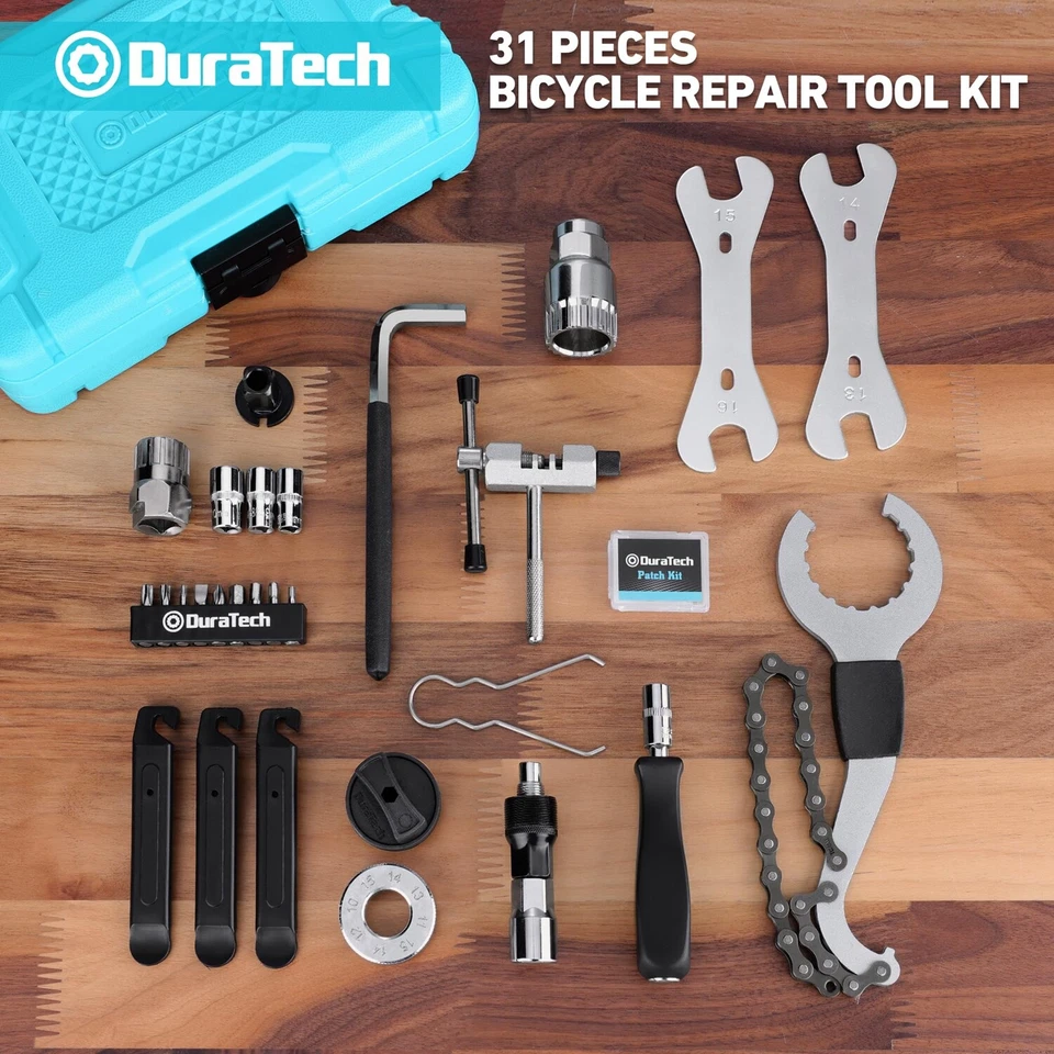 DURATECH 31PCS Bike Tool Kit Bicycle Tool Kit Bike Repair Tool Kit w/Storage Box - Image 3 of 4