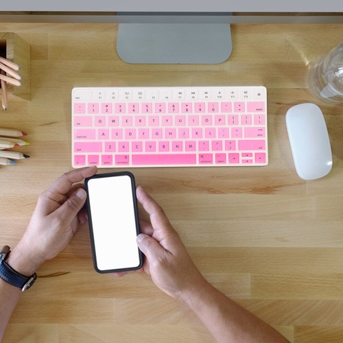 2 Pack Waterproof Dust Protection Film Silicone Keyboard Cover - Afbeelding 10 van 12