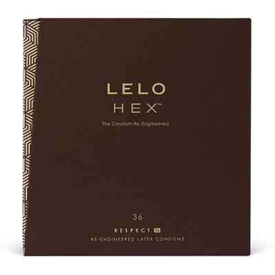 Kondome XL 36 Stück ,Für Männer, die Größe, Stil & Gefühl - LELO HEX  RESPECT