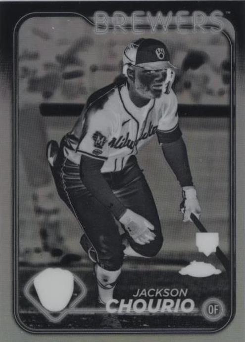 2024 Topps Chrome - Jackson Chourio #161 Negative Refractor (RC