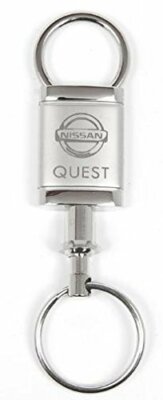 Nissan Quest Keychain & Keyring - Valet Metal Satin Chrome Pull Apart Fob