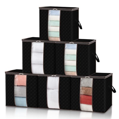 Lifewit Clothes Storage Bag 90L Large Capacity Organizer , 6 Pack