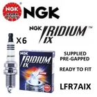 NGK IRIDIUM IX SPARK PLUGS UPGRADE - LFR7AIX - SET OF 6