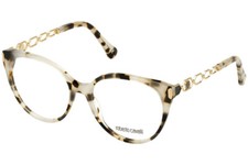 Roberto Cavalli RC5112 055 Havana Beige Gold Round Plastic Eyeglasses 53-16-140