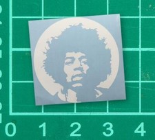 Jimi Hendrix Sticker Decal white