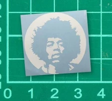 Jimi Hendrix Sticker Decal white