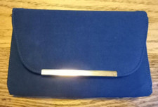 Clutch purse Black 3 pockets  Attached Change Purse