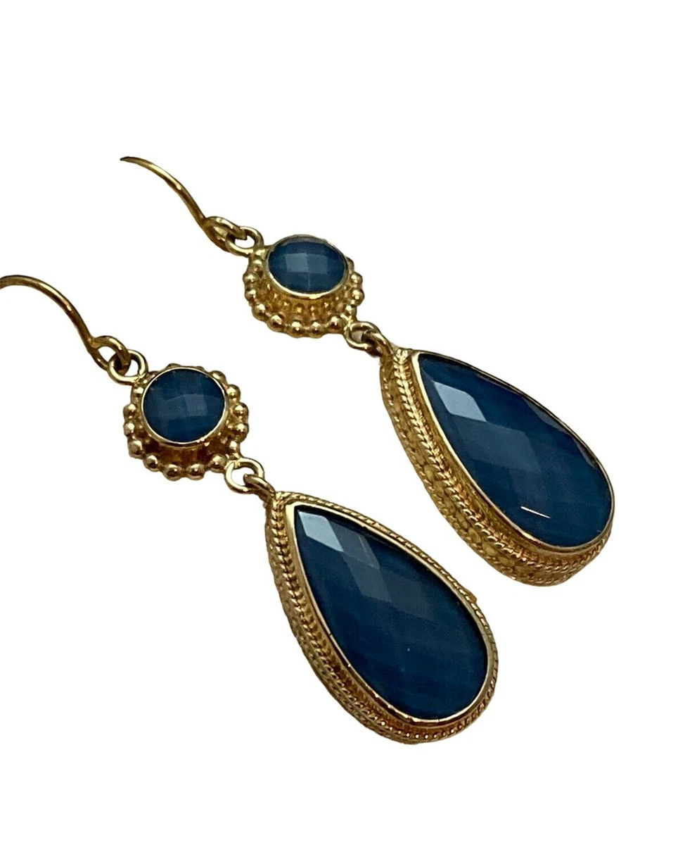 Anna Beck Quartz Doublet Blue Drop Earrings 925 eBay