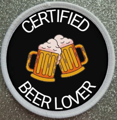 3 Zoll zertifizierter Bierliebhaber Bügelbild/Aufnähen Patch Abzeichen