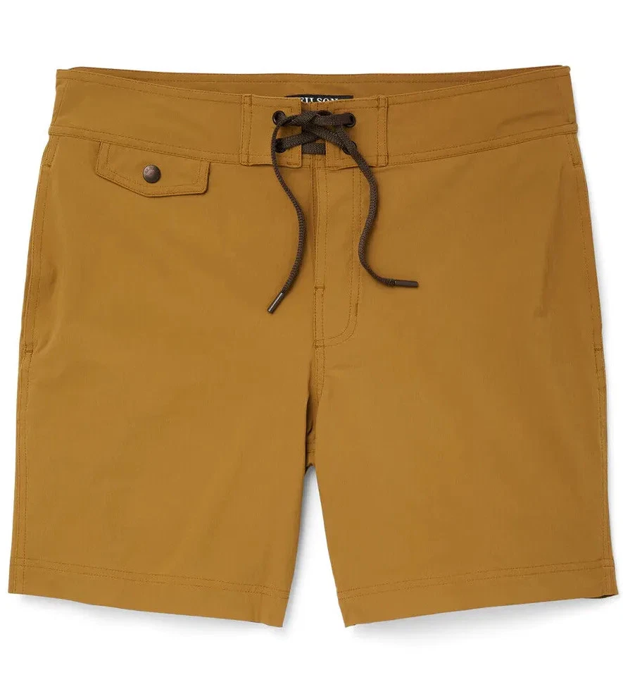Filson Glacier Bay Trunks New Dark Burlap Quick Dry Stretch 7.5" Inseam Swim