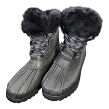 Sperry Mari Time Black Thinsulate Waterproof Mid Calf Winter Snow Boots Size 10M