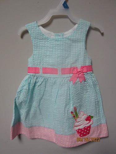Counting Daisies Niños Pequeños 1 pieza Aqua Cupcake Vestido Talla 2T - Imagen 4 de 4