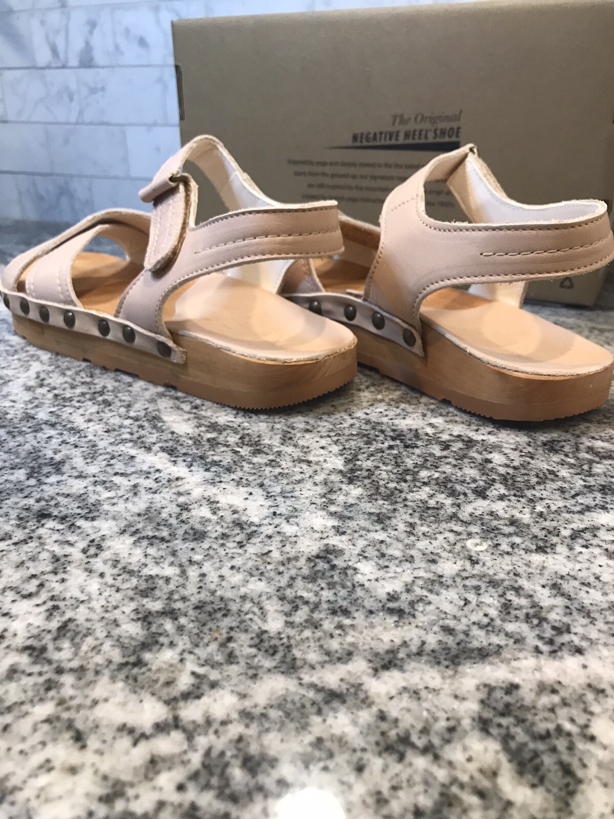 kalso earth shoes 7 womans serene leather blush pink sandals nib new in box image 8