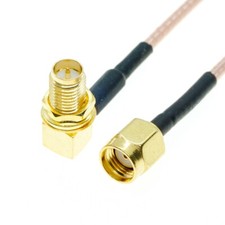 RPSMA Male to RP-SMA female Right Angle RA 90-degree jumper pigtail cable RG316