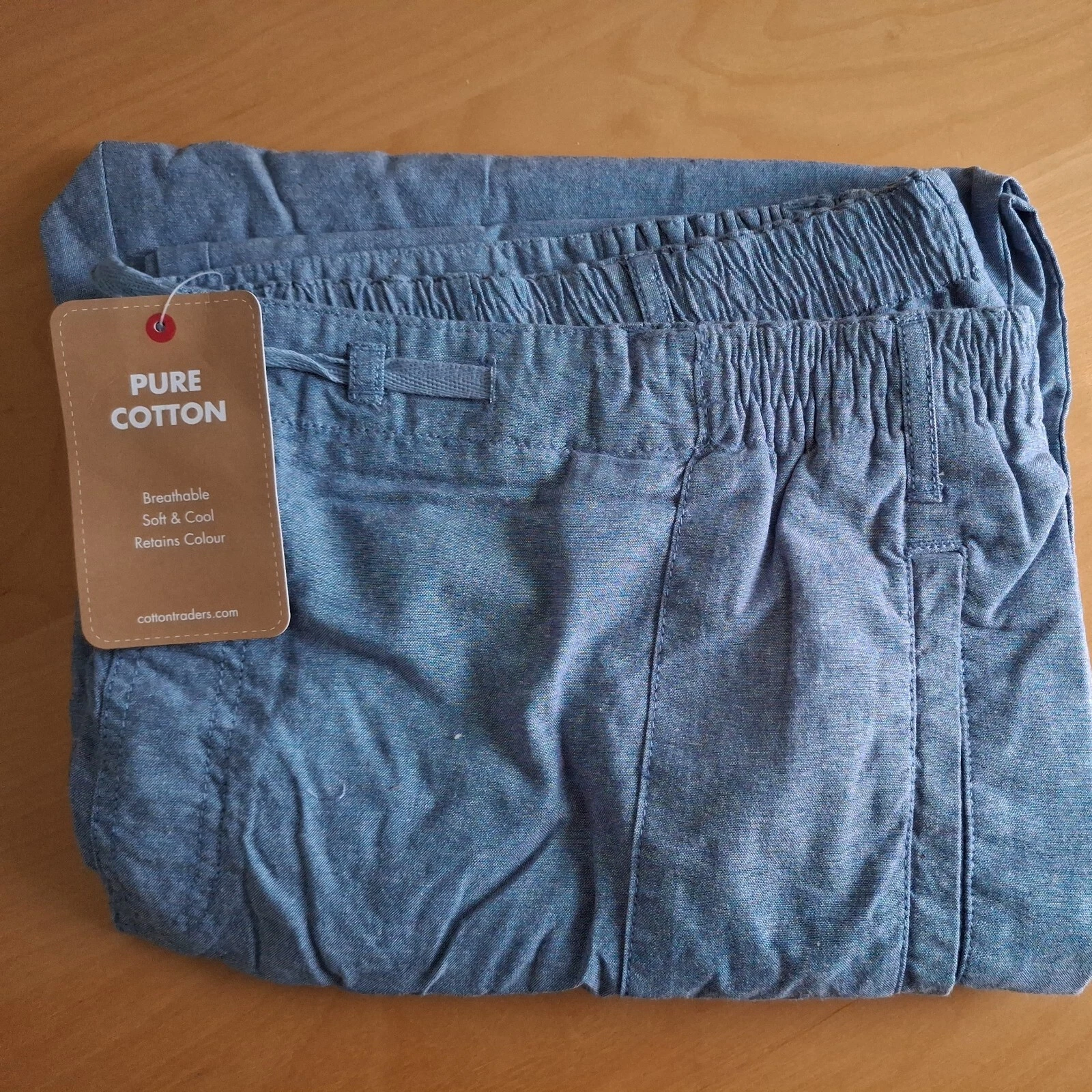 Cotton Pull - On Trousers Blue 3XL /31''