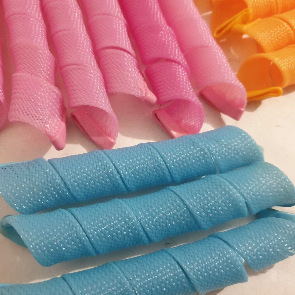 27 x Curl Formers 18cm & 31cm Spiral Curlers Ringlets Rollers Heatless Easy Bulk - image 2 of 4
